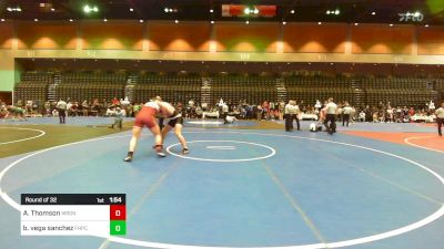 215 lbs Round Of 32 - Aydon Thomson, Morgan vs Benjamin Vega Sanchez, Foothill (Palo Cedro)