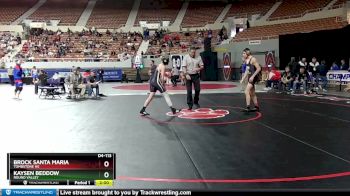 D4-113 lbs Champ. Round 1 - Brock Santa Maria, Tombstone HS vs Kaysen Beddow, Round Valley