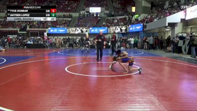 90 lbs Cons. Round 2 - Tyce Dunbar, Ambush Wrestling vs Jaiyden Lopez, Scrap Yard Garage