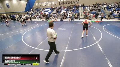 125 lbs Champ. Round 1 - Asher Troendle, Uintah Jr High Wrestling vs Ryder Nye, Charger Wrestling Club