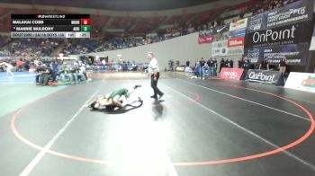 2A/1A Boys 138 Cons. Round 2 - Mannie Mulrony, Adrian Boys vs Malakai Cobb, Monroe Boys