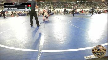 112 lbs Quarterfinal - Owen Hebert, Triad Wrestling Club Of Ruston vs Gage Hollowell, Elgin Wrestling