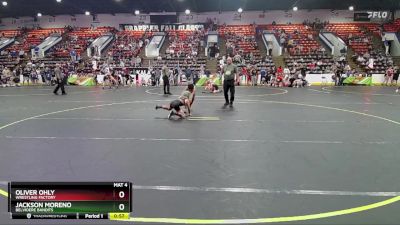 76 lbs Cons. Round 3 - Oliver Ohly, Wrestling Factory vs Jackson Moreno, Belvidere Bandits