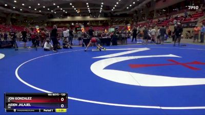 120 lbs Semifinal - Jon Gonzalez, IA vs Aiden Jalajel, OK