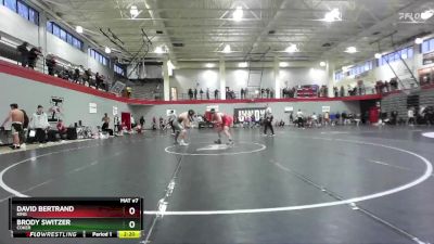 197 lbs Champ. Round 1 - Brody Switzer, Coker vs David Bertrand, King