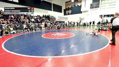 58 lbs Cons. Semi - Johnny Schneider, Rough House vs Elijah Meza, Pounders Wrestling Club