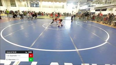 86 lbs Consi Of 16 #2 - Gavin Espinola, Tyngsborough vs Ben Marceau, Ridgefield CT