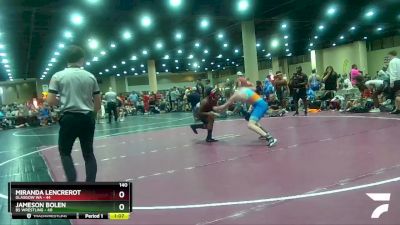 140 lbs Placement (16 Team) - Miranda Lencrerot, Glasgow WA vs Jameson Bolen, BS Wrestling