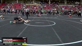 80 lbs Round 1 (6 Team) - Brinlie Bazer, Nebraska Wrestling Academy vs Katana Gilley, Midwest Misfitz Pink