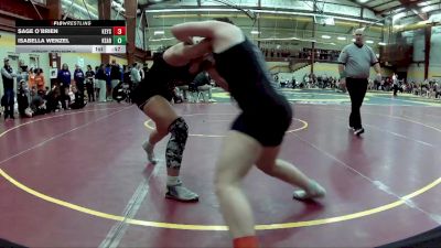 145 lbs Cons. Round 2 - Isabella Wenzel, Kearney HS vs Sage O`Brien, Keystone High School