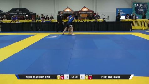 Cyrus Xavier Smith vs Nicholas Anthony Rende 2026 Pan IBJJF Jiu-Jitsu No-Gi Championship