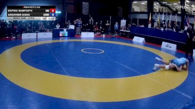 57kg Quarterfinal - Sophia Bamforth, Dinos Wrestling Club vs Arshveer Sidhu, Alberta Elite Women`s Wrestling Club