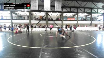 161-164 lbs Quarterfinal - Alex Bacon, Gulf Coast Wrestling Club vs Jayden Allison, Rock Island Wrestling Club
