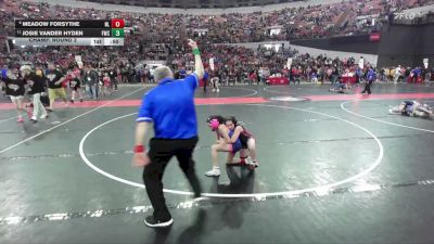 80 lbs Champ. Round 2 - Josie Vander Hyden, Freedom Wrestling Club vs Meadow Forsythe, New Lisbon