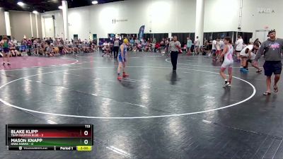 113 lbs Round 5 (16 Team) - Mason Knapp, Iowa Hawks vs Blake Klipp, Team Nauman Blue