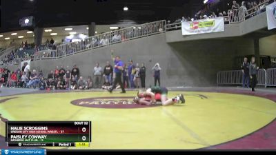 100 lbs Quarterfinal - Halie Scroggins, Oregon City High School Wrestl vs Paisley Conway, Newberg Mat Club