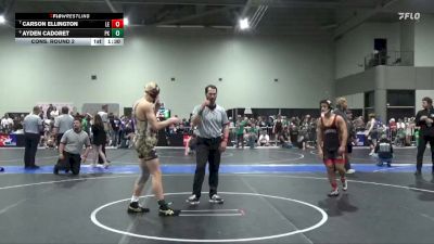 145 lbs Cons. Round 2 - Carson Ellington, Lion Elite vs Ayden Cadoret, Plainville Kids