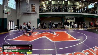 157 lbs Champ. Round 2 - Brendan Boyer, Christian Brothers Academy(NJ) vs Nicholas Hawker, St. Mary`s Ryken