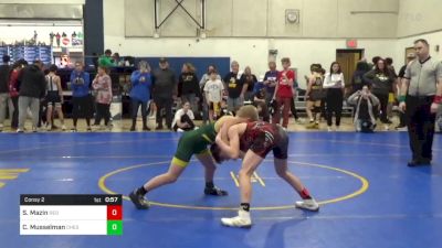 87 lbs Consy 2 - Sam Mazin, Red Nose Wrestling vs Crew Musselman, Chestnut Ridge