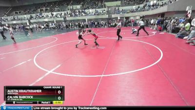 75 lbs Champ. Round 1 - Calvin Babcock, St. Charles WC vs Austin Krautkramer, Wisconsin