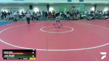 133 lbs Semifinal - Jack Bauer, Wilkes University vs Nico Diaz, Stevens Institute Of Technology