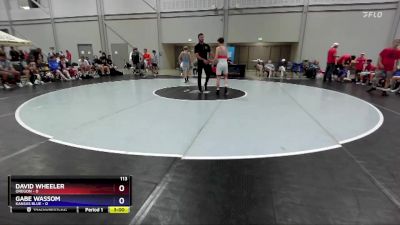 113 lbs Placement Matches (16 Team) - David Wheeler, Oregon vs Gabe Wassom, Kansas Blue