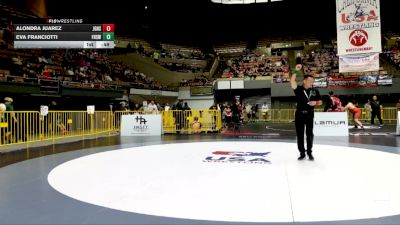 Junior Girls - 100 lbs Cons. Round 1 - Eva Franciotti, Frontier High School Wrestling vs Alondra Juarez, John Glenn High School Wrestling