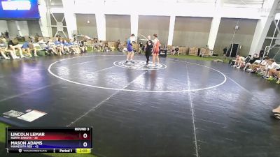 215 lbs Round 3 (8 Team) - Lincoln Lemar, North Dakota vs Mason Adams, Minnesota Red