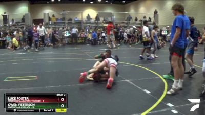 107 lbs Quarterfinals (8 Team) - Owen Peterson, Untouchables Black vs Luke Foster, American Gladiators-Thunder