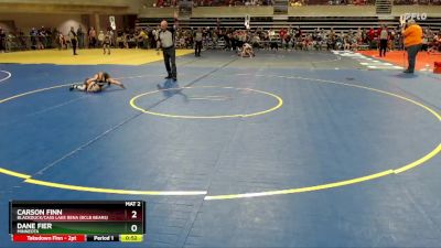 45 lbs Cons. Round 3 - Dane Fier, Minneota vs Carson Finn, Blackduck/Cass Lake Bena (BCLB Bears)