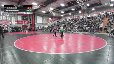 120 lbs Cons. Round 1 - Nathan Sanchez, Monrovia vs Henry Harris, Silver Valley