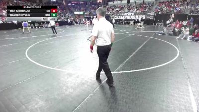 D2-190 lbs Semifinal - Hayden Gyllin, Mauston/Necedah vs Ben Kienbaum, Kiel