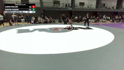 U8 FK - 62 lbs Quarters - Audun Mullins, Pioneer Grappling Academy vs Sarvun Sandhu, Punisher Wrestling Company