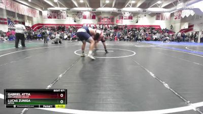 285 lbs Cons. Round 4 - Gabriel Attia, San Lorenzo Valley vs Lucas Zuniga, Aptos