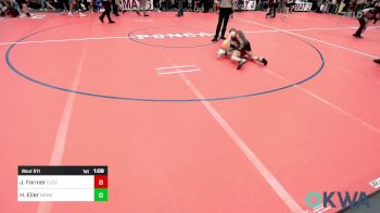 92 lbs Quarterfinal - Jayden Farmer, Cleveland Take Down Club vs Hayden Eller, Newkirk Takedown