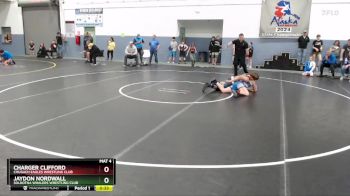 117 lbs Round 1 - Jaydon Nordwall, Soldotna Whalers Wrestling Club vs Charger Clifford, Chugach Eagles Wrestling Club