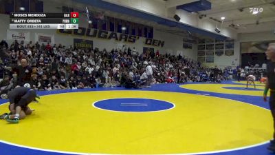 141 lbs Semifinal - Moses Mendoza, Gilroy vs Matty Orbeta, Poway