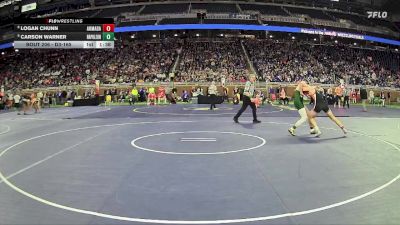 D3-165 lbs Quarterfinal - Logan Chunn, Armada vs Carson Warner, Napoleon