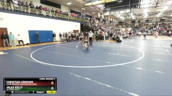 120 lbs Cons. Round 5 - Christian Greener, Luck/Frederic/Grantsburg/Siren vs Miles Kelly, St. Croix Falls