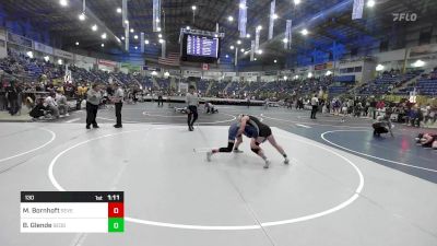 130 lbs Semifinal - Malia Bornhoft, Severance Middle School vs Brooklyn Glende, Sedgwick County