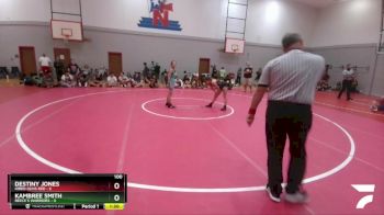 100 lbs Round 1 (6 Team) - Kambree Smith, Reece`s Warriors vs Destiny Jones, Hired Guns Red