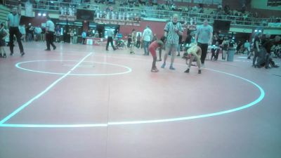 8U - 62 lbs Champ. Round 1 - Udell Markham Jr, Mangy Lion Wrestling Club vs Morgan Flanagan, Decatur Wrestling Club