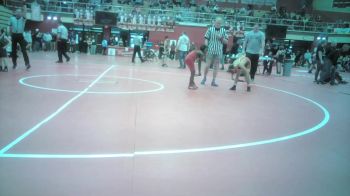 8U - 62 lbs Champ. Round 1 - Udell Markham Jr, Mangy Lion Wrestling Club vs Morgan Flanagan, Decatur Wrestling Club