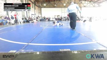 98 lbs Rr Rnd 2 - Aydreana McClain, Berryhill Wrestling Club vs Zoie Gregory, Tulsa Blue T Panthers