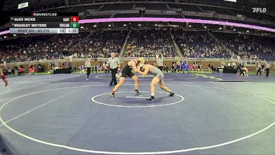 D3-175 lbs Semifinal - Bradley Meyers, Portland vs Alex Hicks, Hart HS