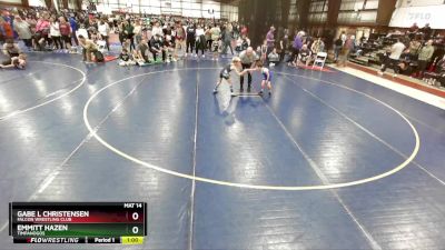 52 lbs Quarterfinal - Emmitt Hazen, Timpanogos vs Gabe L Christensen, Falcon Wrestling Club