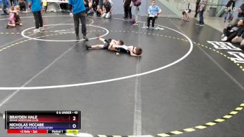 45 lbs 2nd Place Match - Nicholas McCabe, Avalanche Wrestling Association vs Brayden Hale, Rogue Wrestling Club