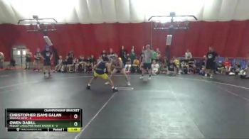 120 lbs Semis & 1st Wb (8 Team) - Christopher (Sam) Galang, Wausau West vs Owen Dabill, Pequot Lakes/Pine River Backus B