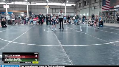 54 lbs Semifinal - Noah Lombardo, Legacy Wrestling Acadamy vs Waylon Martin, Southern Idaho Wrestling Club