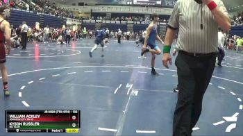 132 lbs Quarterfinal - William Ackley, Johnson City Sr HS vs Kyson Russler, No Team